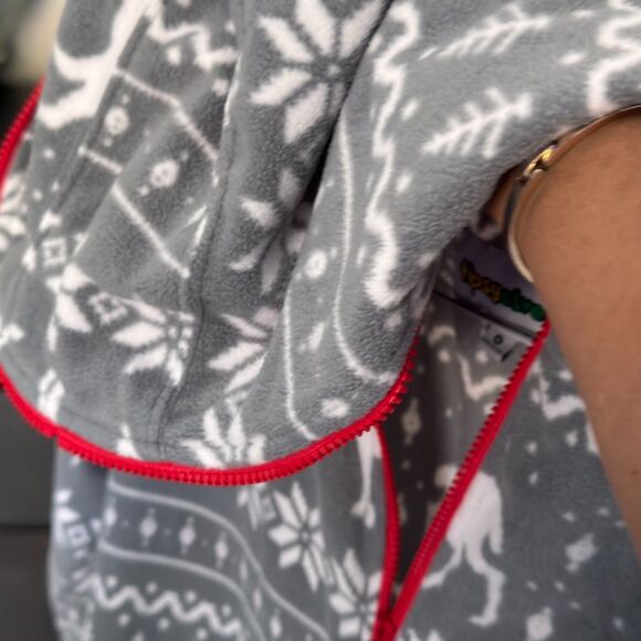 Tipsy Elves couple Matching Pajamas Set | Moose Fair Isle Hooded L/M Christmas - Picture 10 of 13